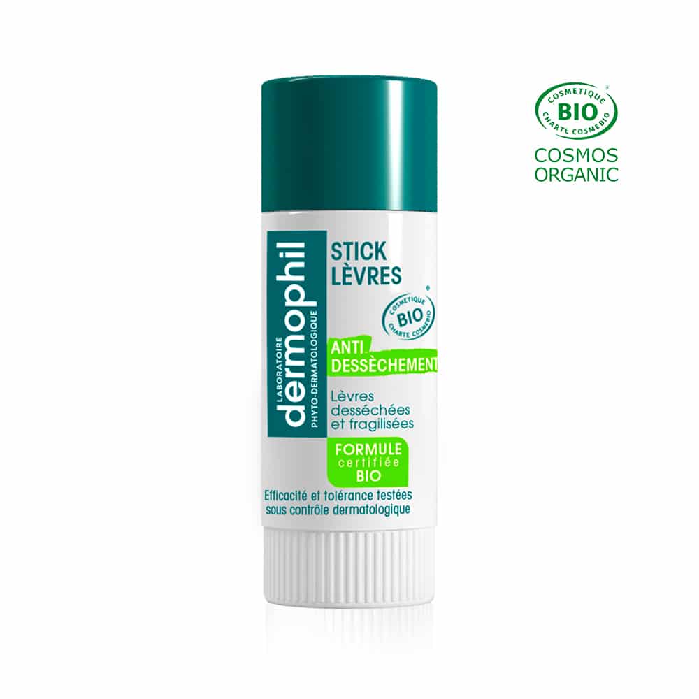 stick levres anti dessechement levres certifie bio dermophil