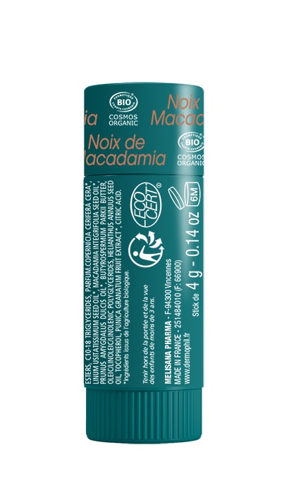 Stick Lèvres Noix de Macadamia certifié BIO 360 view