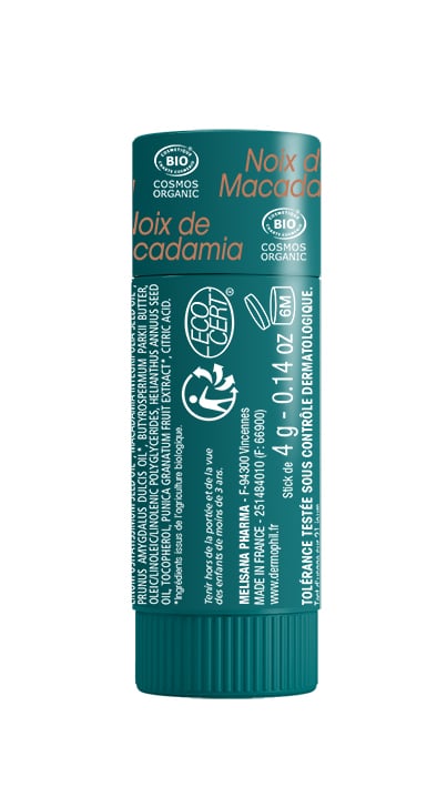Stick Lèvres Noix de Macadamia certifié BIO 360 view